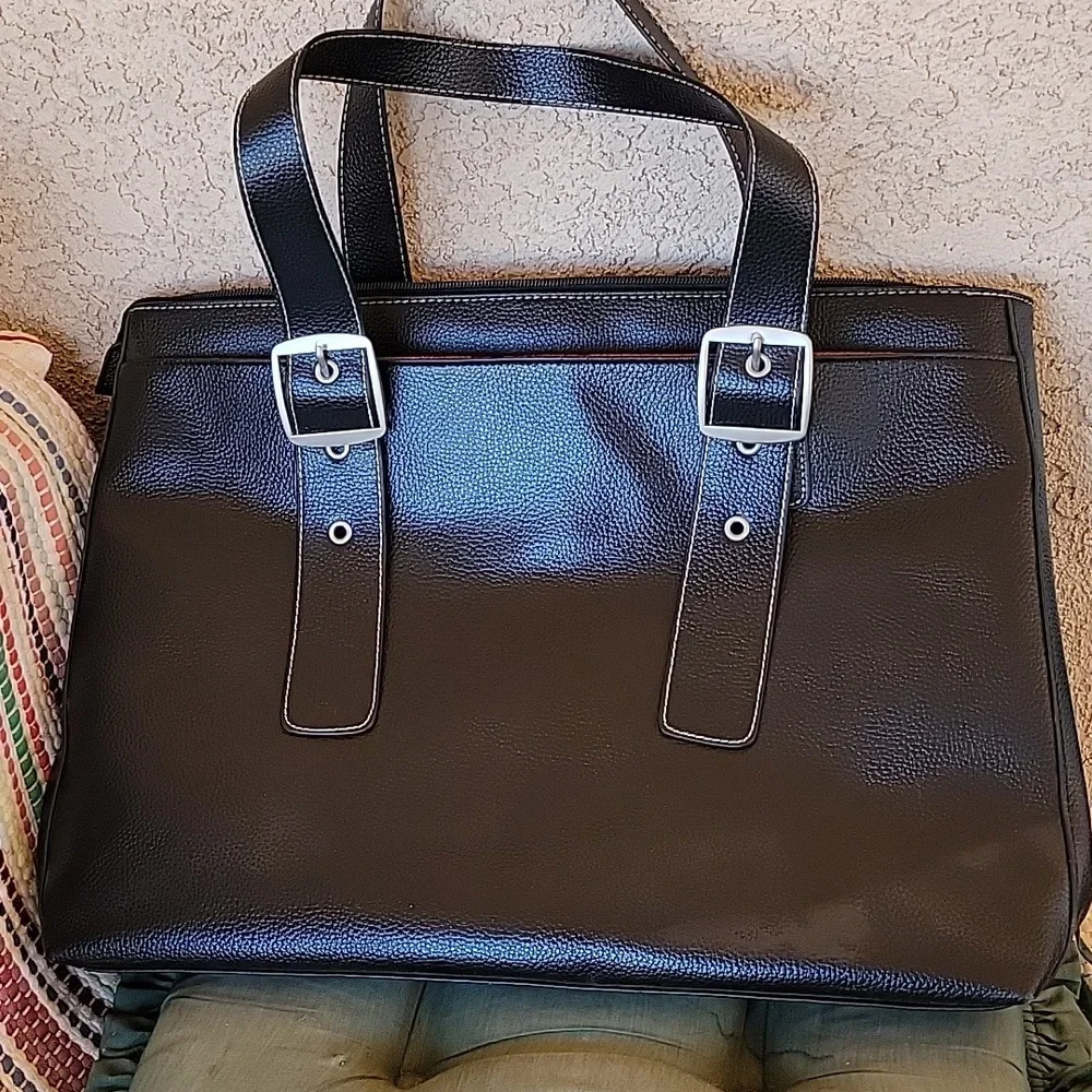 Solo Classic Laptop Tote Bag Briefcase Black